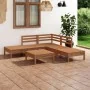 Juego muebles de jardín 6 pzas madera maciza pino marrón miel de , Conjuntos de jardín - Ref: Foro24-3082645, Precio: 297,16 ...