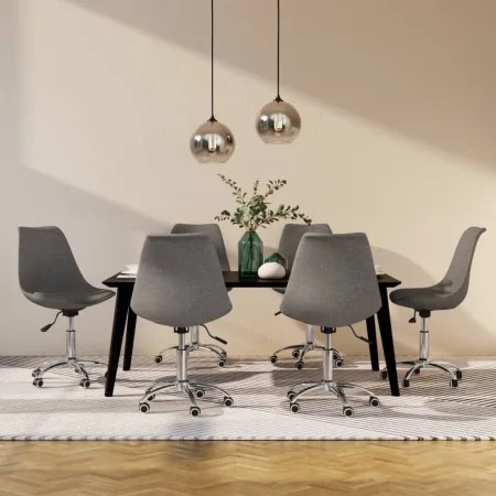 Sillas de comedor giratorias 6 unidades tela gris claro von , Essstühle - Ref: Foro24-3085390, Preis: 334,48 €, Rabatt: %