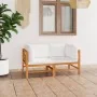 Sofá de jardín de 2 plazas con cojines madera maciza de teca by , Garden sets - Ref: Foro24-3087206, Price: 370,13 €, Discoun...