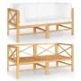 Sofá de jardín de 2 plazas con cojines madera maciza de teca by , Garden sets - Ref: Foro24-3087206, Price: 370,13 €, Discoun...