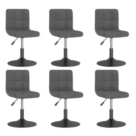 Sillas de comedor giratorias 6 unidades terciopelo gris oscuro by , dining chairs - Ref: Foro24-3087493, Price: 372,22 €, Dis...