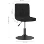 Silla de comedor giratoria de terciopelo negro de , Sillas de comedor - Ref: Foro24-3087500, Precio: 78,92 €, Descuento: %