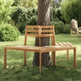 Banco de árbol hexagonal medio madera maciza de acacia 160 cm by , garden benches - Ref: Foro24-44251, Price: 194,01 €, Disco...