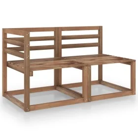 Set de muebles de jardín 2 pzas madera pino impregnada marrón by , Modular outdoor sofas - Ref: Foro24-316194, Price: 86,78 €...