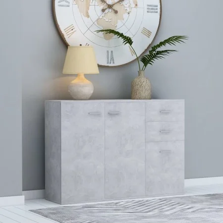 Aparador de madera contrachapada gris hormigón 105x30x75 cm by , Sideboards - Ref: Foro24-800697, Price: 118,76 €, Discount: %