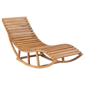 Tumbona mecedora de madera de teca maciza by , Loungers - Ref: Foro24-49390, Price: 322,15 €, Discount: %