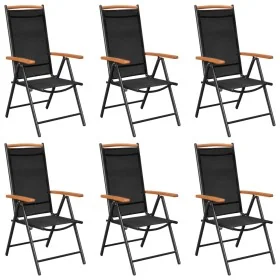 Sillas de jardín plegables 6 unidades textilene negro von , Gartenstühle - Ref: Foro24-312187, Preis: 340,70 €, Rabatt: %