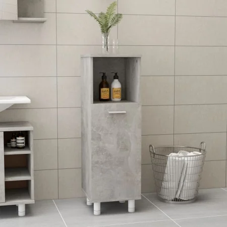 Armario de baño madera contrachapada gris 30x30x95 cm by , Bathroom furniture - Ref: Foro24-802619, Price: 59,40 €, Discount: %