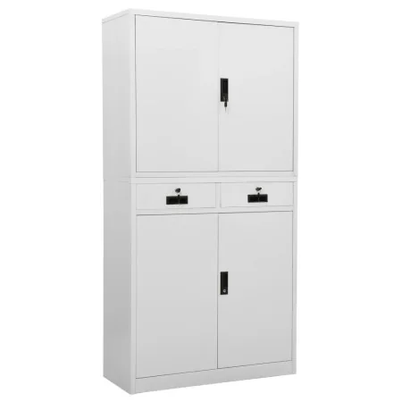 Armario de oficina de acero gris claro 90x40x180 cm von , Schließfächer und Lagerschränke - Ref: Foro24-336418, Preis: 364,66...