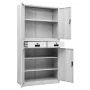 Armario de oficina de acero gris claro 90x40x180 cm von , Schließfächer und Lagerschränke - Ref: Foro24-336418, Preis: 364,66...