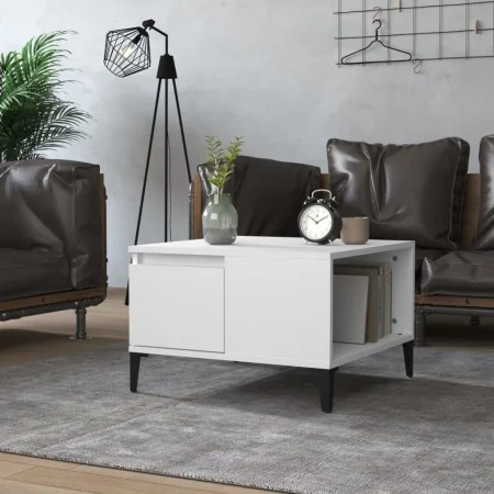 Mesa de centro madera contrachapada blanco 55x55x36,5 cm by , Coffee table - Ref: Foro24-821084, Price: 64,78 €, Discount: %