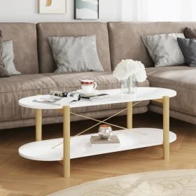 Mesa de centro madera contrachapada blanco 110x48x40 cm by , Coffee table - Ref: Foro24-345687, Price: 67,93 €, Discount: %