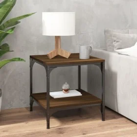Mesa auxiliar de madera contrachapada marrón roble 40x40x40 cm by , Coffee table - Ref: Foro24-819385, Price: 27,07 €, Discou...