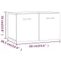 Armario pared madera contrachapada blanco brillo 60x36,5x35 cm by , Lockers and storage cabinets - Ref: Foro24-812921, Price:...