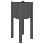 Jardineras 2 unidades madera maciza de pino gris 31x31x70 cm by , Pots and planters - Ref: Foro24-810784, Price: 38,28 €, Dis...