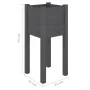 Jardineras 2 unidades madera maciza de pino gris 31x31x70 cm by , Pots and planters - Ref: Foro24-810784, Price: 38,28 €, Dis...