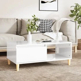Mesa de centro madera contrachapada blanco brillo 90x50x36,5 cm von , Couchtisch - Ref: Foro24-821046, Preis: 72,87 €, Rabatt: %