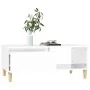 Mesa de centro madera contrachapada blanco brillo 90x50x36,5 cm by , Coffee table - Ref: Foro24-821046, Price: 72,87 €, Disco...