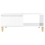 Mesa de centro madera contrachapada blanco brillo 90x50x36,5 cm by , Coffee table - Ref: Foro24-821046, Price: 72,87 €, Disco...
