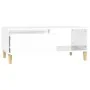 Mesa de centro madera contrachapada blanco brillo 90x50x36,5 cm by , Coffee table - Ref: Foro24-821046, Price: 72,87 €, Disco...