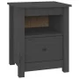 Mesita de noche madera maciza de pino gris 40x35x49 cm von , Nachttische - Ref: Foro24-813713, Preis: 53,26 €, Rabatt: %