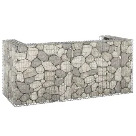 Muro gaviones para contenedor basura galvanizado 254x100x110 cm by , Waste container supports - Ref: Foro24-151300, Price: 14...