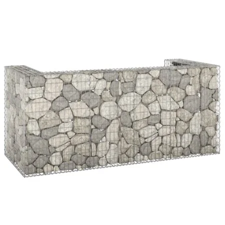 Muro gaviones para contenedor basura galvanizado 254x100x110 cm by , Waste container supports - Ref: Foro24-151300, Price: 15...