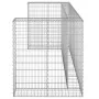 Muro gaviones para contenedor basura galvanizado 254x100x110 cm by , Waste container supports - Ref: Foro24-151300, Price: 15...
