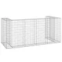 Muro gaviones para contenedor basura galvanizado 254x100x110 cm by , Waste container supports - Ref: Foro24-151300, Price: 15...