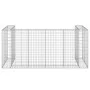 Muro gaviones para contenedor basura galvanizado 254x100x110 cm by , Waste container supports - Ref: Foro24-151300, Price: 15...