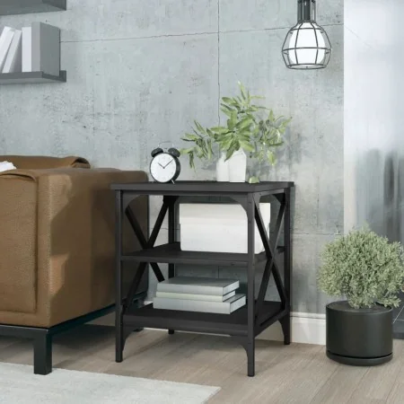 Mesa auxiliar madera contrachapada negro 40x42x50 cm by , Side tables - Ref: Foro24-825772, Price: 42,48 €, Discount: %
