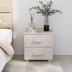 Mesita de noche HAMAR madera pino maciza blanco 40x35x44,5 cm by , Nightstands - Ref: Foro24-340405, Price: 49,57 €, Discount: %