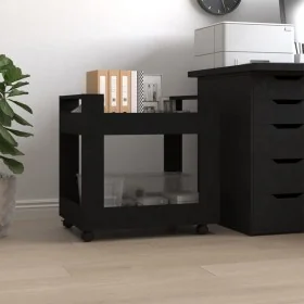 Carrito de escritorio madera contrachapada negro 60x45x60 cm by , Cars and islands - Ref: Foro24-816601, Price: 43,44 €, Disc...