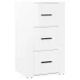 Aparador de madera contrachapada blanco brillante 40x33x70 cm by , Sideboards - Ref: Foro24-819422, Price: 62,29 €, Discount: %