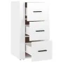 Aparador de madera contrachapada blanco brillante 40x33x70 cm by , Sideboards - Ref: Foro24-819422, Price: 62,29 €, Discount: %