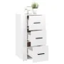 Aparador de madera contrachapada blanco brillante 40x33x70 cm by , Sideboards - Ref: Foro24-819422, Price: 62,29 €, Discount: %