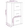 Aparador de madera contrachapada blanco brillante 40x33x70 cm by , Sideboards - Ref: Foro24-819422, Price: 62,29 €, Discount: %
