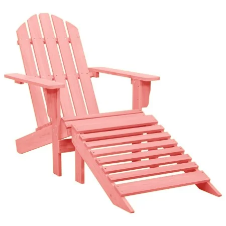 Silla jardín Adirondack con otomana madera maciza de abeto rosa von , Gartenstühle - Ref: Foro24-315867, Preis: 108,04 €, Rab...