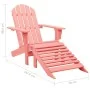 Silla jardín Adirondack con otomana madera maciza de abeto rosa von , Gartenstühle - Ref: Foro24-315867, Preis: 108,04 €, Rab...