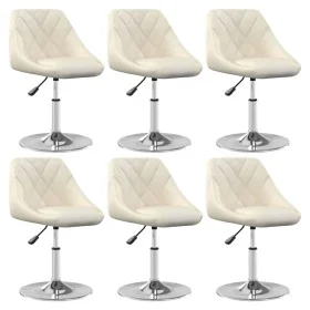 Silla de comedor giratoria 6 uds terciopelo crema von , Essstühle - Ref: Foro24-3088768, Preis: 340,86 €, Rabatt: %