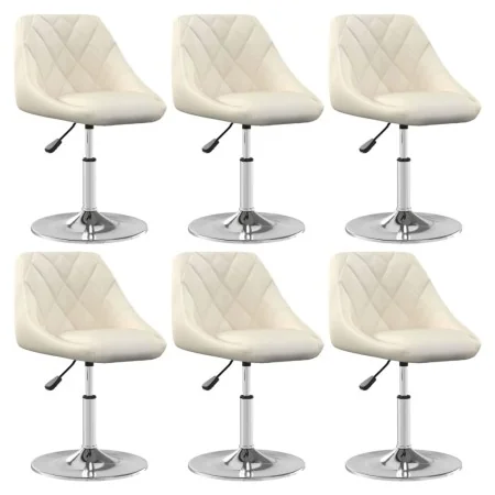 Silla de comedor giratoria 6 uds terciopelo crema by , dining chairs - Ref: Foro24-3088768, Price: 340,84 €, Discount: %