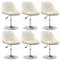 Silla de comedor giratoria 6 uds terciopelo crema by , dining chairs - Ref: Foro24-3088768, Price: 340,84 €, Discount: %