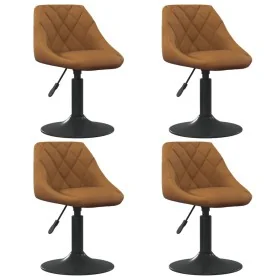 Sillas de comedor giratorias 4 unidades terciopelo marrón by , dining chairs - Ref: Foro24-3088789, Price: 227,81 €, Discount: %