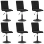 Sillas de comedor giratorias 6 unidades terciopelo negro de , Sillas de comedor - Ref: Foro24-3089297, Precio: 405,33 €, Desc...