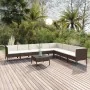 Set muebles de jardín 9 pzas y cojines ratán sintético marrón von , Gartensets - Ref: Foro24-3094459, Preis: 736,38 €, Rabatt: %