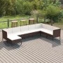 Set muebles de jardín 8 pzas y cojines ratán sintético marrón von , Gartensets - Ref: Foro24-3094419, Preis: 688,90 €, Rabatt: %