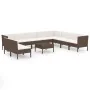 Set muebles de jardín 11 pzas y cojines ratán sintético marrón von , Gartensets - Ref: Foro24-3094471, Preis: 855,22 €, Rabat...