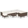 Set muebles de jardín 11 pzas y cojines ratán sintético marrón von , Gartensets - Ref: Foro24-3094503, Preis: 874,94 €, Rabat...
