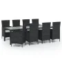 Set comedor de jardín 9 piezas y cojines ratán sintético negro von , Gartensets - Ref: Foro24-3094831, Preis: 768,00 €, Rabat...