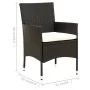 Set comedor de jardín 9 piezas y cojines ratán sintético negro von , Gartensets - Ref: Foro24-3094831, Preis: 768,00 €, Rabat...